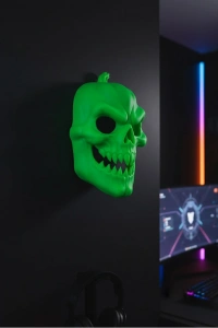 Yeşil Korku Temalı Maske Cadılar Bayramı Dekor