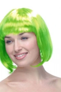 Yeşil Küt Peruk Saç