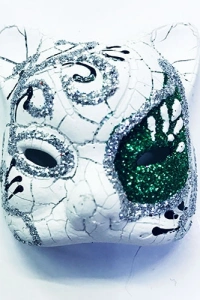 Yeşil Renk İşlemeli Seramik Malzemeden İmal Venedik Kedi Model Magnet