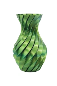 Yeşil Spiral 3D Baskı Vazo Estetik Modern Ev Ofis Dekoru