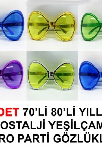 Yeşilçam Retro Parti Gözlükleri 6 Adet