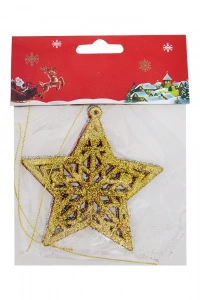 Yılbaşı Ağaç Süsü Simli 3lü Yıldız Figürü