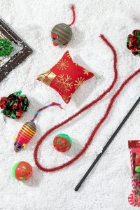 Yılbaşı Konseptli Kedi Oyuncak Seti