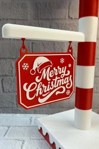 Yılbaşı Tabelalı Dekoratif Lamba Merry Christmas Işıklı Tasarım