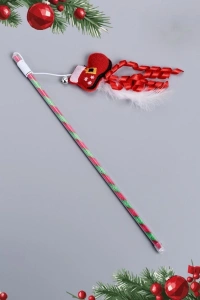 Yılbaşı Temalı Zilli Kedi Oyun Oltası