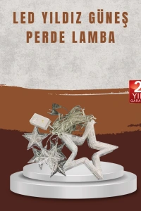 Yıldız Desenli Perde Tipi Peri Led 3x3 Metre Aydınlatma