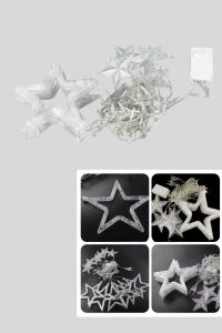 Yıldız Desenli Perde Tipi Peri Led 3x3 Metre Aydınlatma