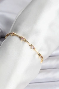 Yıldız Model Gold Renk Pirinç Bileklik