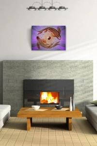 Yin Yang Fish Poster Kanvas Tablo 50 x 70