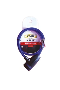 YMK Eko Çelik Halatlı, İzoleli Bisiklet Kilidi - 8mm, 65 cm