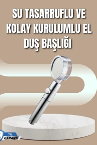 Yüksek Basınçlı 3 Fonksiyonlu Duş Başlığı