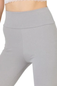 Yüksek Bel Fitilli Toparlayıcılı Lacivert Tayt