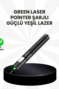 Yüksek Güçlü Yeşil Lazer Pointer 5000mW Şarjlı