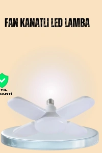 Yüksek Işık Güçlü LED Ampül 4 Kollu Katlanır Pervane Tasarım