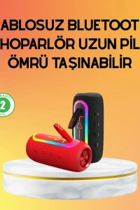 Yüksek Ses Kaliteli Kablosuz Hoparlör LED Işıklı