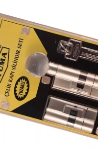 Yuma 68mm Mandallı Çelik kapı Tuzaklı Barel Seti - Sarı