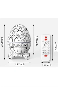Yumurta Şeklinde Su Dalgalı Bluetooth Speaker Lamba Renkli Şarjlı