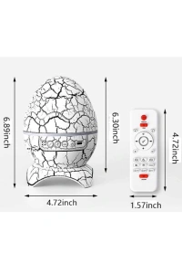 Yumurta Şeklinde Su Dalgalı Bluetooth Speaker Lamba Renkli Şarjlı