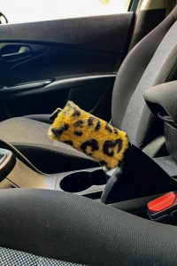 Yumuşak Peluş El Freni Süsü Leopar Desenli