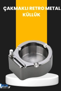 Yuvarlak Çakmaklı Küllük Dayanıklı Metal Yapı