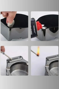 Yuvarlak Çakmaklı Küllük Dayanıklı Metal Yapı