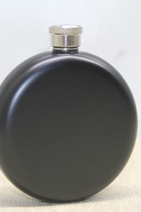 Yuvarlak Tekli Matara 5 Oz Siyah