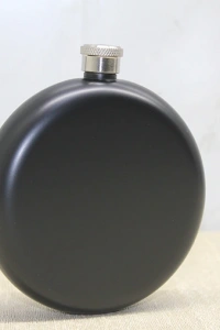 Yuvarlak Tekli Matara 8 Oz Siyah