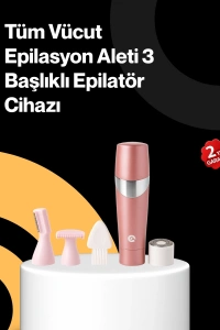 Yüz Tüyleri İçin Özel Başlıklı Pembe Epilatör