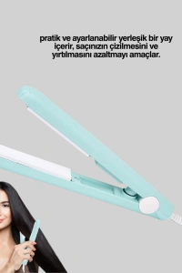 Yüzer Plakalı Kompakt Bukle Maşası – Elastik Tutuculu, Saç Dostu Profesyonel Tasarım
