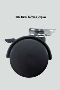 Zemin Korumalı Kilitli Ayak Tekerlek Seti 6 cm