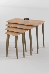 Zigon Sehpa Ahşap 4lü Atlantik Çam KR