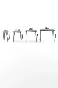 Zigon Sehpa Ahşap 4lü Atlantik Çam KR