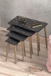 Zigon Sehpa Ahşap 4lü Bendir KR