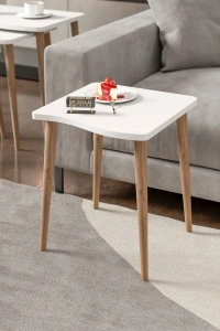 Zigon Sehpa Ahşap 4lü Beyaz KR