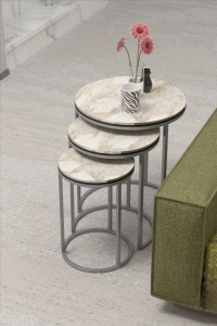 ZİGON SEHPA C LÜX ÇİFT GÜMÜŞ EFES