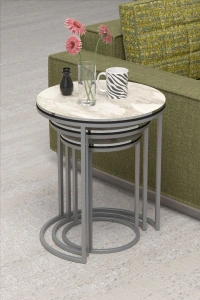 ZİGON SEHPA C LÜX ÇİFT GÜMÜŞ EFES