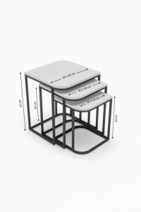 Zigon Sehpa Damla Beyaz