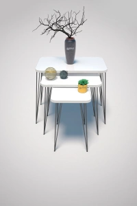 Zigon Sehpa Kr Beyaz Tel