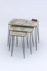 Zigon Sehpa Kr Çift Efes Tel Siyah Ayak