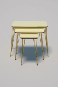 Zigon Sehpa Kr Çift Gold Krem Tel