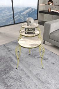 ZİGON SEHPA LÜKENS ÇİFT GOLD EFES