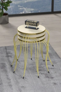 ZİGON SEHPA LÜKENS GOLD KREM