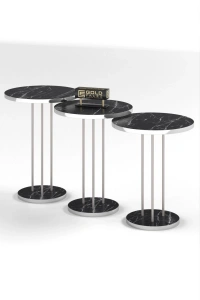 Zigon Sehpa Terra Gümüş Bendir