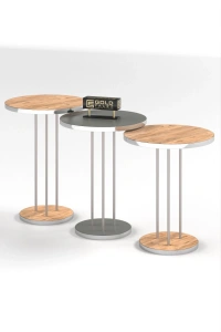 Zigon Sehpa Terra Gümüş Ceviz Antrasit