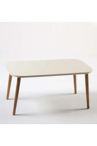 Zigon Sehpa Ve Orta Sehpa Set Ahşap Kr Torna Krem