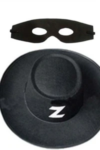 Zorro Şapka Maske Set Yetişkin