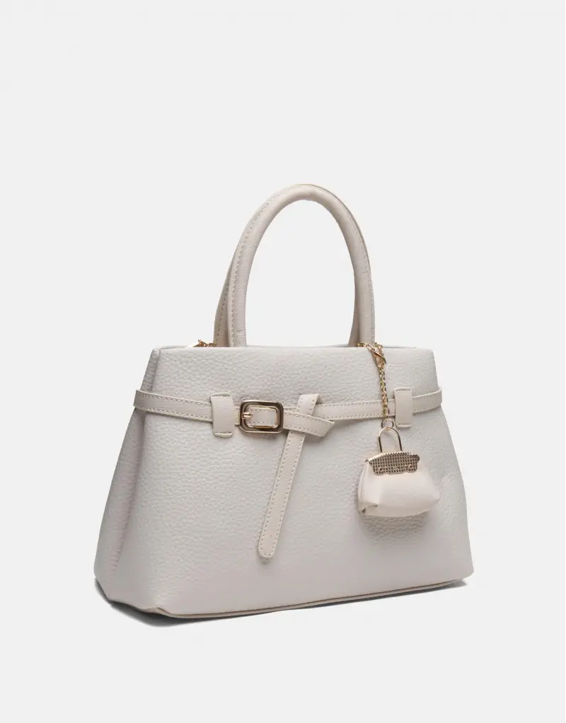 Noir Elegance Tote Krem Kadın El Çantası