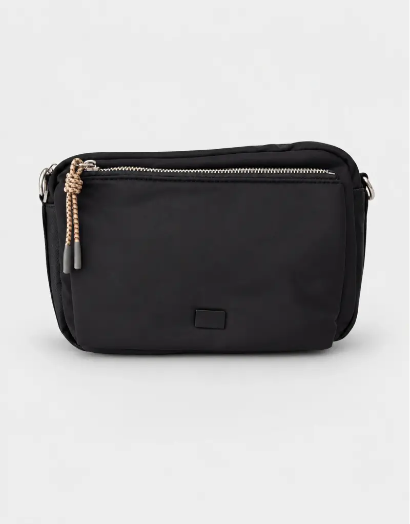 Mira Siyah Fermuarlı Kadın Çapraz Çanta