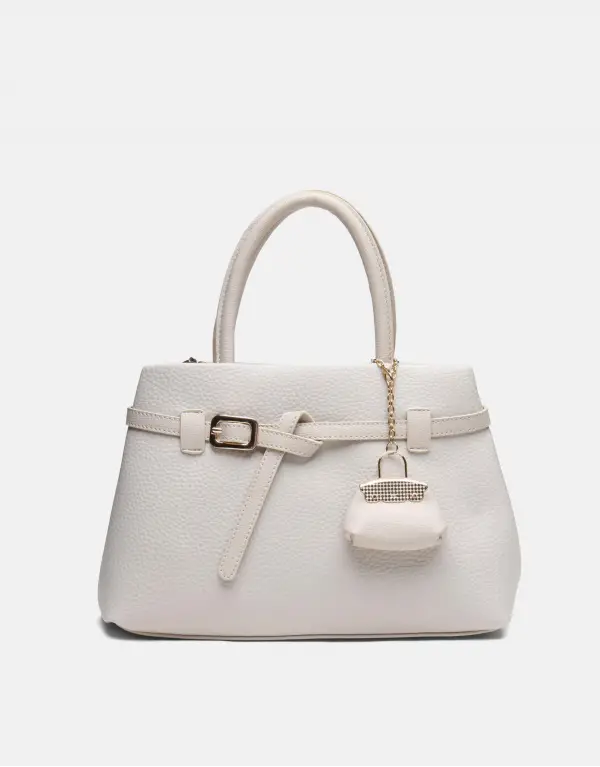 Noir Elegance Tote Krem Kadın El Çantası