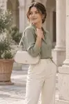 Selene Krem Kadın Omuz Çantası